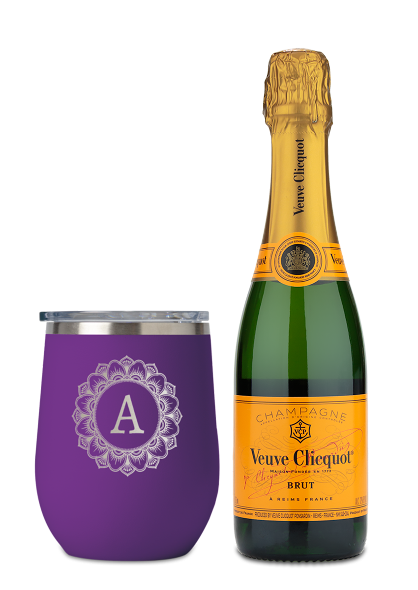 Veuve Clicquot Ponsardin Brut Champagne (Half Bottle & Wine Tumbler)