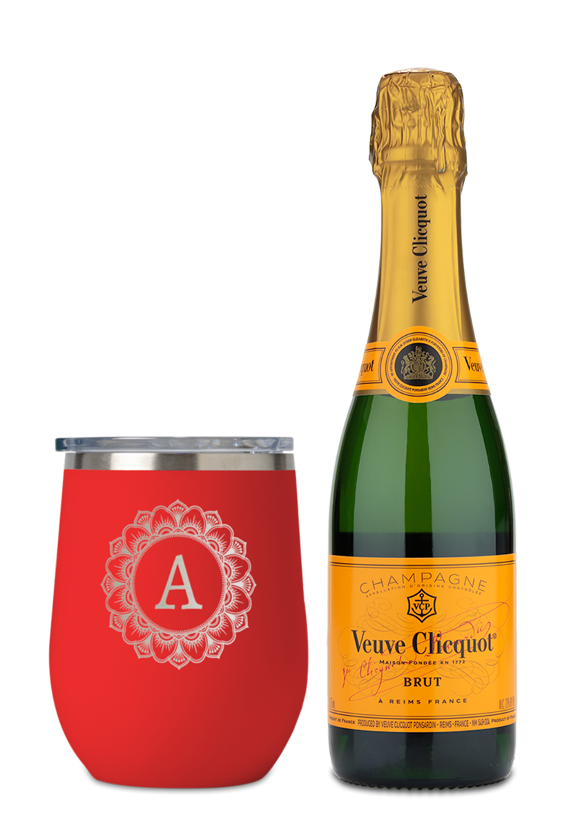 Veuve Clicquot Ponsardin Brut Champagne (Half Bottle & Wine Tumbler)