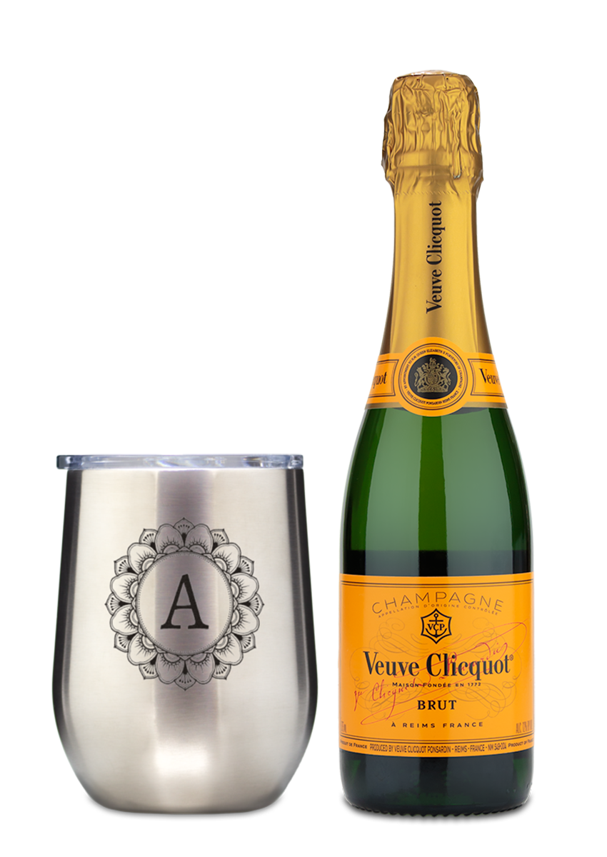 Veuve Clicquot Ponsardin Brut Champagne (Half Bottle & Wine Tumbler)
