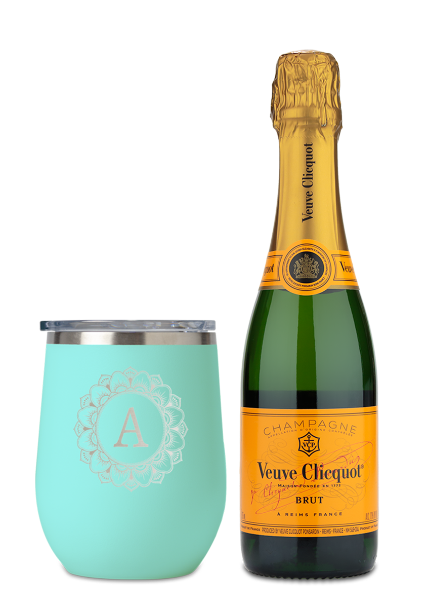 Veuve Clicquot Ponsardin Brut Champagne (Half Bottle & Wine Tumbler)