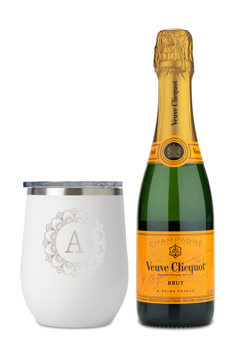 Veuve Clicquot Ponsardin Brut Champagne (Half Bottle & Wine Tumbler)