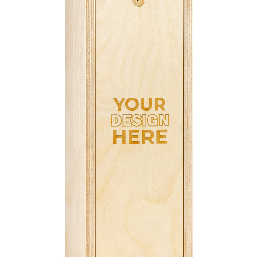 Custom Engraved Single Bottle Wood Wine Box