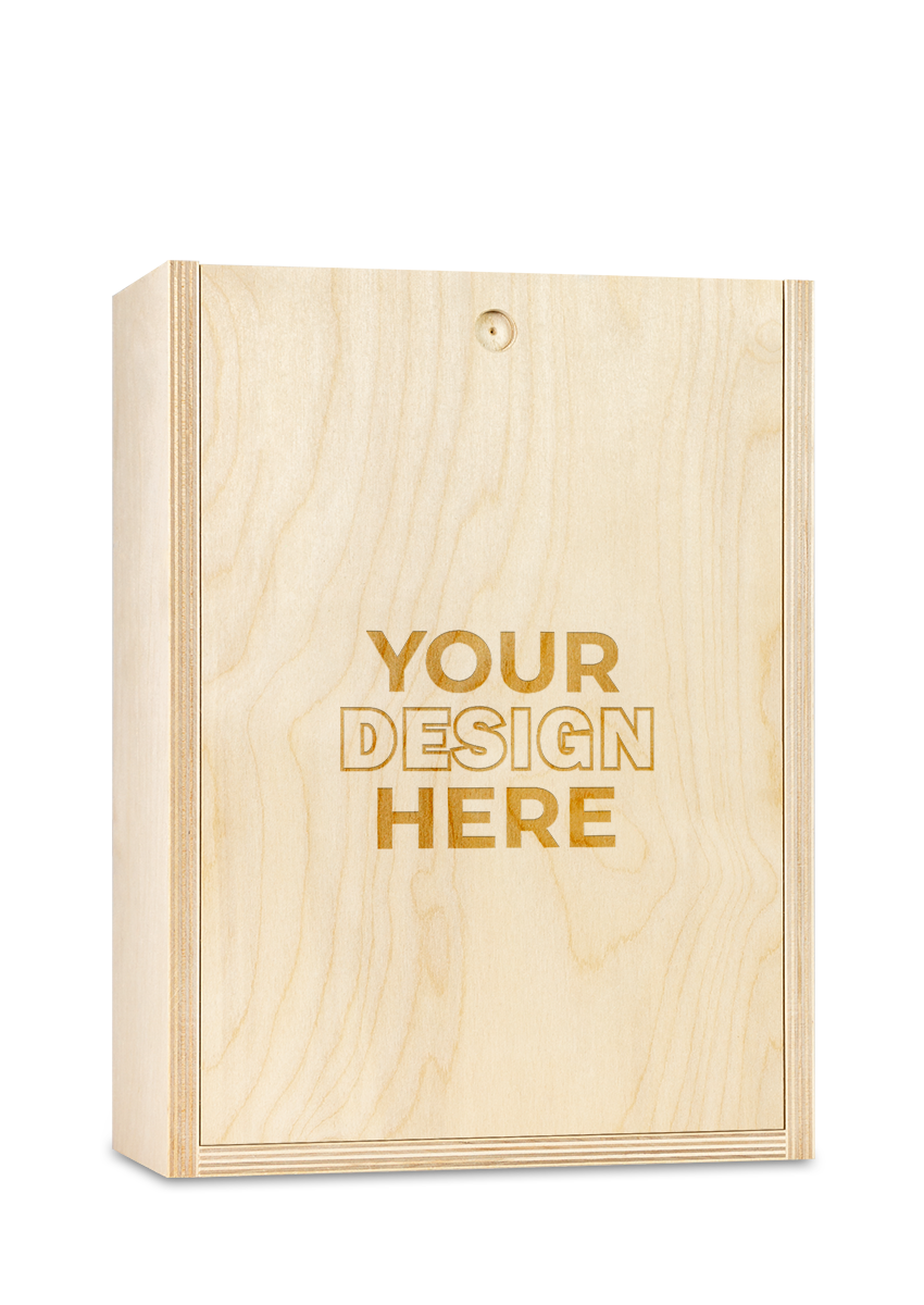 Custom Engraved Double Bottle Wood Wine Box
