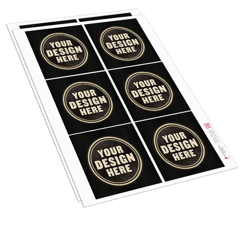 Square Wine Labels (Set of 12)