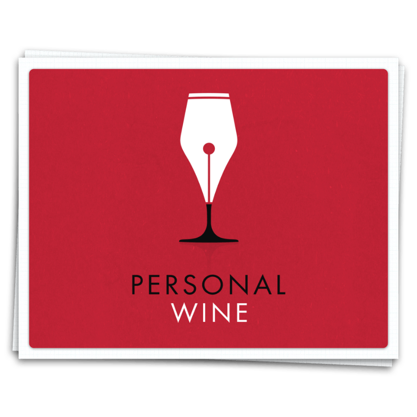 Teardrop Wine Label (Single Custom Label)