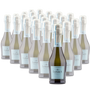 Twenty mini La Marca Prosecco bottles arranged neatly in rows on a plain white background.