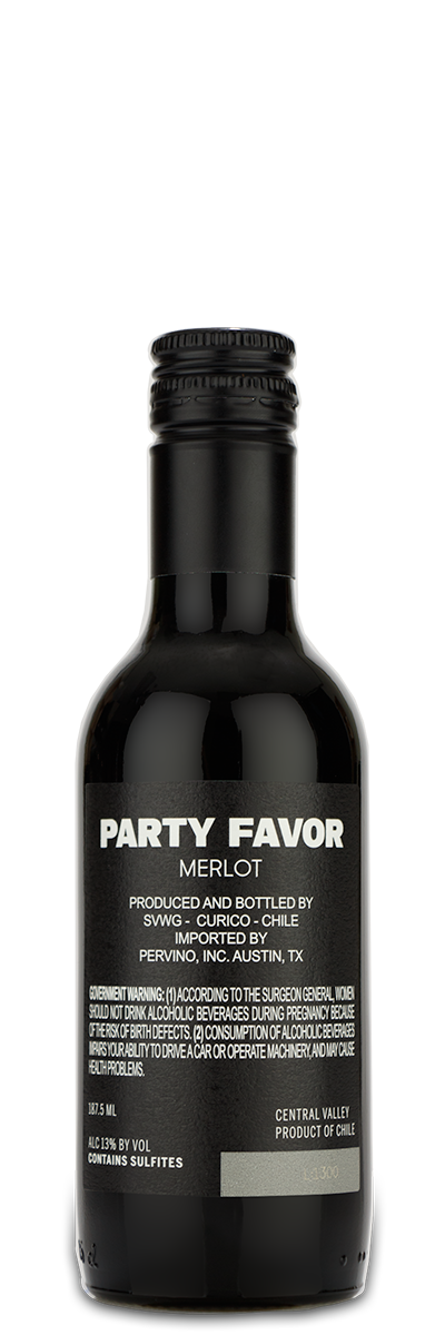 Party Favor Merlot Mini Bottles