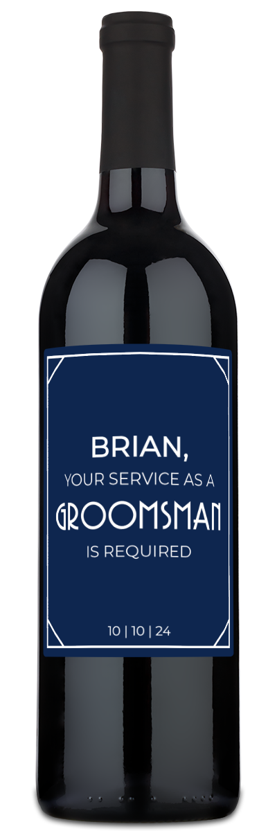 Groomsman Proposal - Custom Wedding Wine