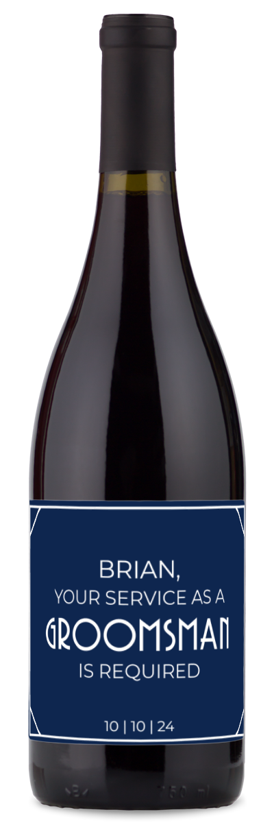 Groomsman Proposal - Custom Wedding Wine
