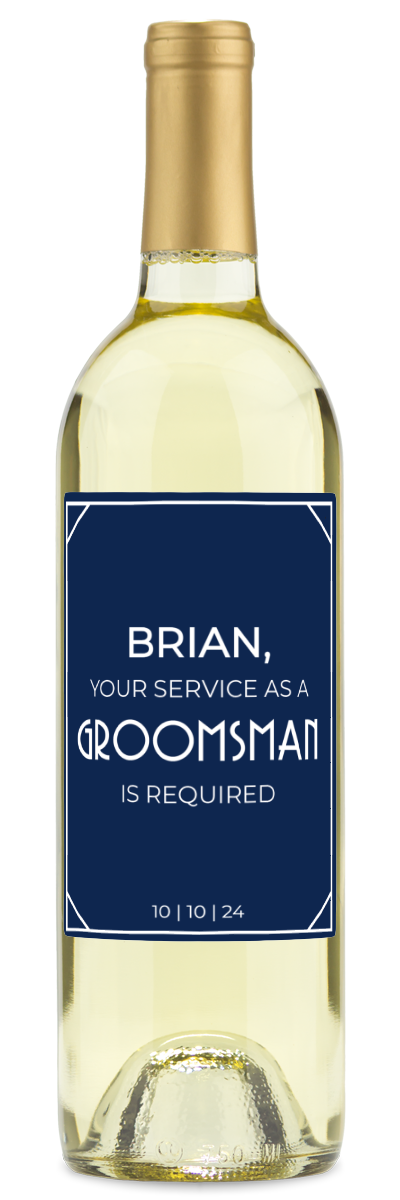 Groomsman Proposal - Custom Wedding Wine