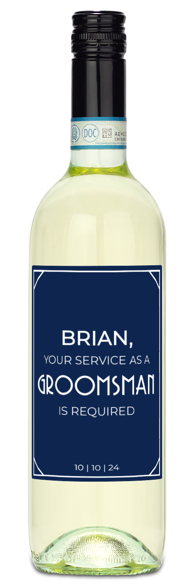 Groomsman Proposal - Custom Wedding Wine