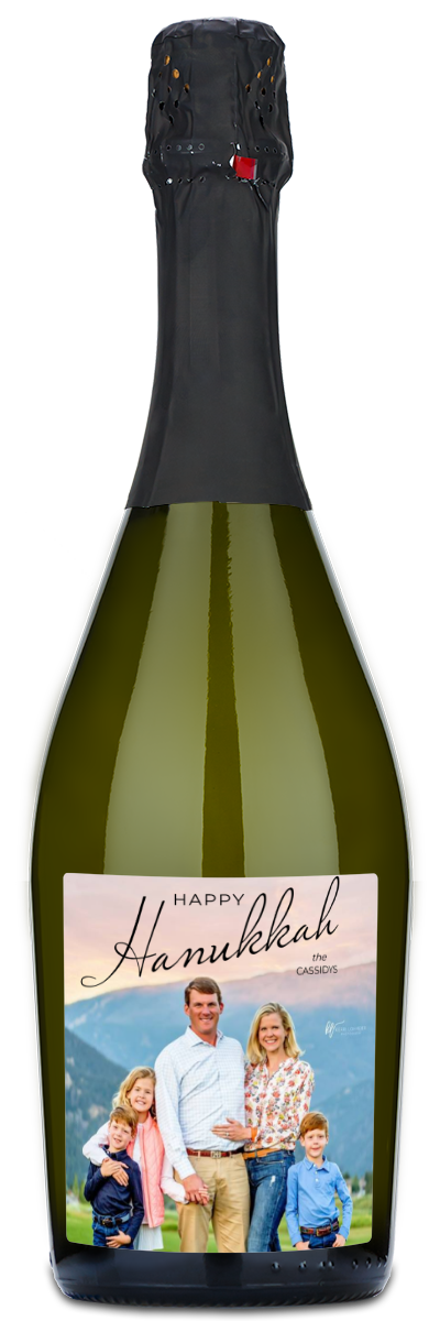 Hanukkah Photo Label - Custom Holiday Wine