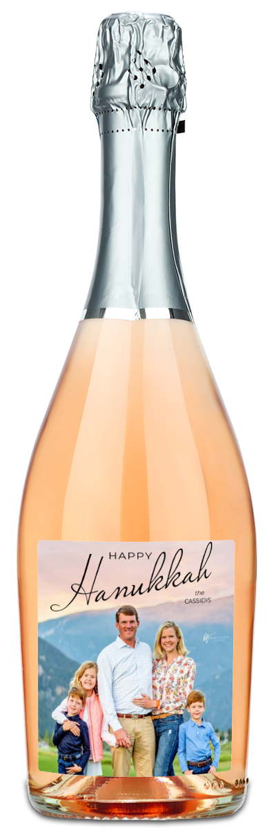 Hanukkah Photo Label - Custom Holiday Wine