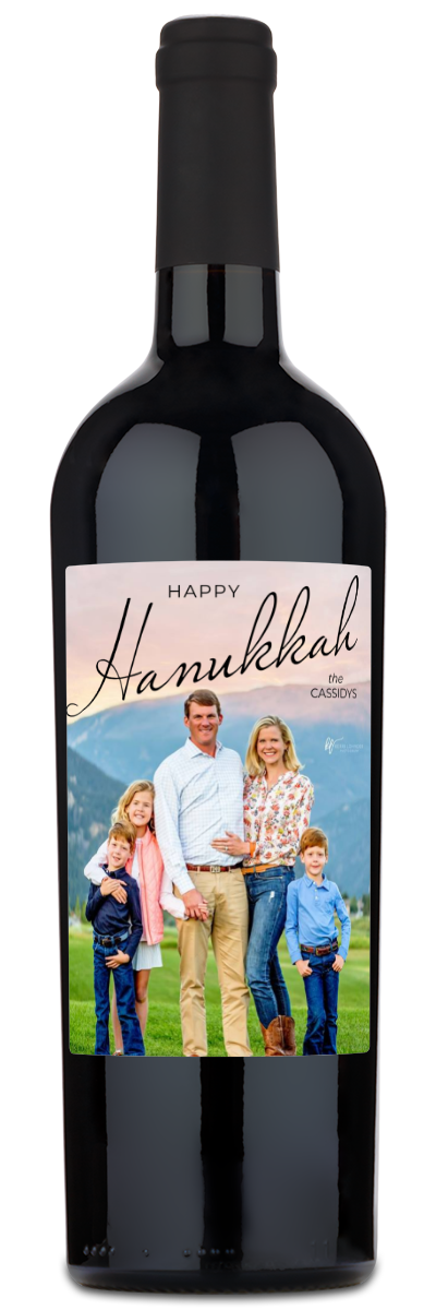Hanukkah Photo Label - Custom Holiday Wine