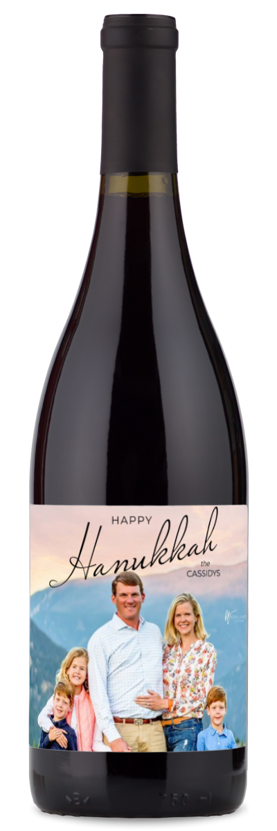Hanukkah Photo Label - Custom Holiday Wine