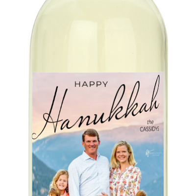 Hanukkah Photo Label - Custom Holiday Wine