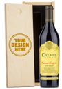Caymus Custom Wood Box Combo featuring Napa Valley Cabernet Sauvignon and engraved wooden display box.