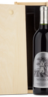 Silveroak Custom Wood Box Combo, lid open, shows vineyard label—an elegant Cabernet Sauvignon wine gift set.