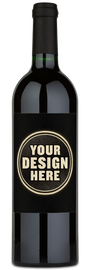 A bottle of 2020 Andrawes Mt. Veeder Cabernet Sauvignon with a plain black label, ready for custom design.