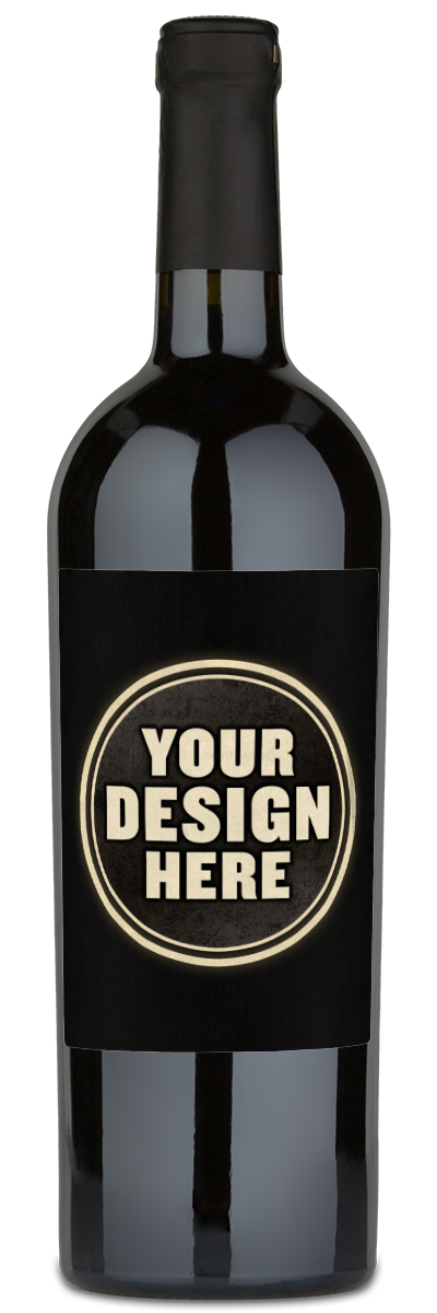A bottle of Andrawes Napa Valley Cabernet Sauvignon with a blank white label ready for custom design.