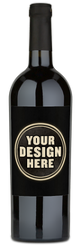 A bottle of Andrawes Napa Valley Cabernet Sauvignon with a blank white label ready for custom design.