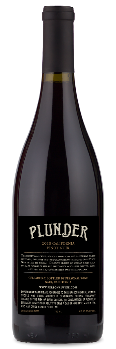Plunder Sonoma Coast Pinot Noir