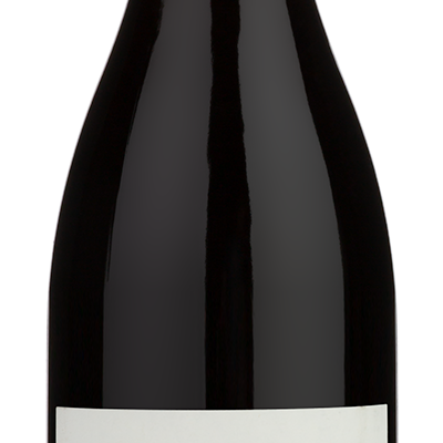 A dark glass wine bottle with a black capsule and a white label reading 'ATELIER' on a plain white background.