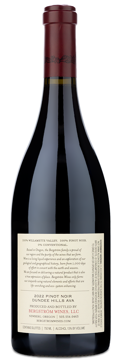 2022 Bergstrom Estate Dundee Hills Pinot Noir