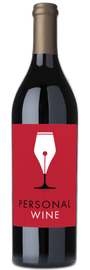 Wine bottle with a red label featuring an image of a wine glass and the words Caymus Vineyards California Cabernet Sauvignon.