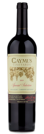 A bottle of 2019 Caymus Special Selection Cabernet Sauvignon wine.