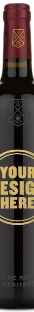 A 2015 Chateau Clarke Red Blend by ever with a maroon cap and a gold Your Design Here label.