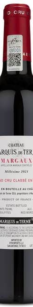 Chateau Marquis de Terme Margaux featuring the winery back label