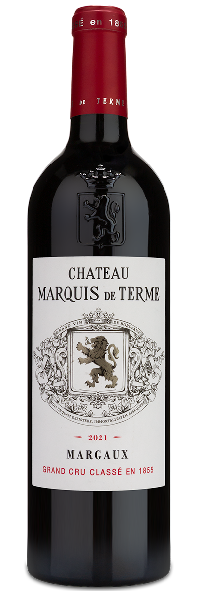 Chateau Marquis de Terme Margaux featuring the winery front label