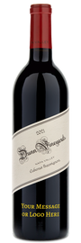 2021 Dunn Vineyards Napa Valley Cabernet Sauvignon bottle with personalized text at the bottom of the label.