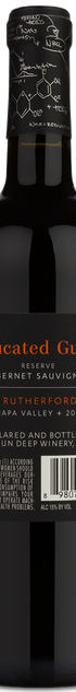 Educated Guess Cabernet Sauvignon Reserve with the winery back label.