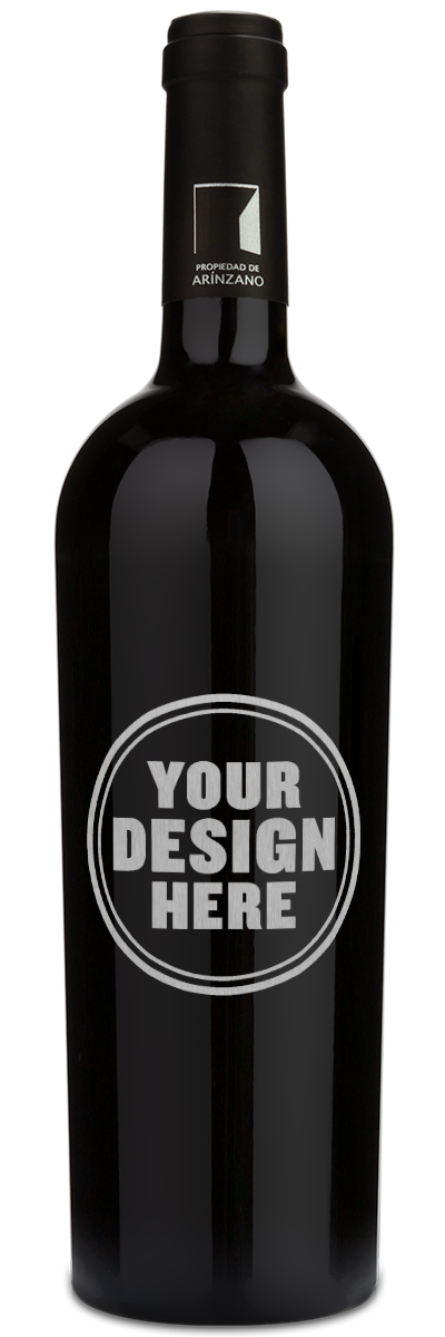 A dark bottle of 2018 Hacienda De Arinzano Tempranillo—ideal for your custom Arinzano wine label or gift.
