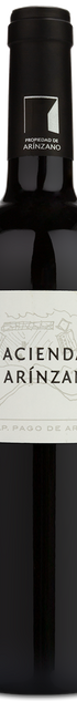 A personalized 2018 Hacienda De Arinzano Tempranillo red wine bottle with white label and black cap, upright.