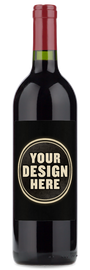 Jordan Alexander Valley Cabernet Sauvignon bottle with a plain label that says YOUR DESIGN HERE in bold letters.