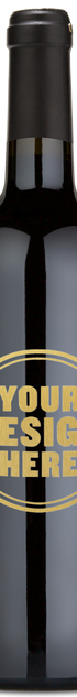Dark wine bottle with a blank gold engraving design reading YOUR DESIGN HERE, featuring personalwine’s Motherload Red Wine Blend.