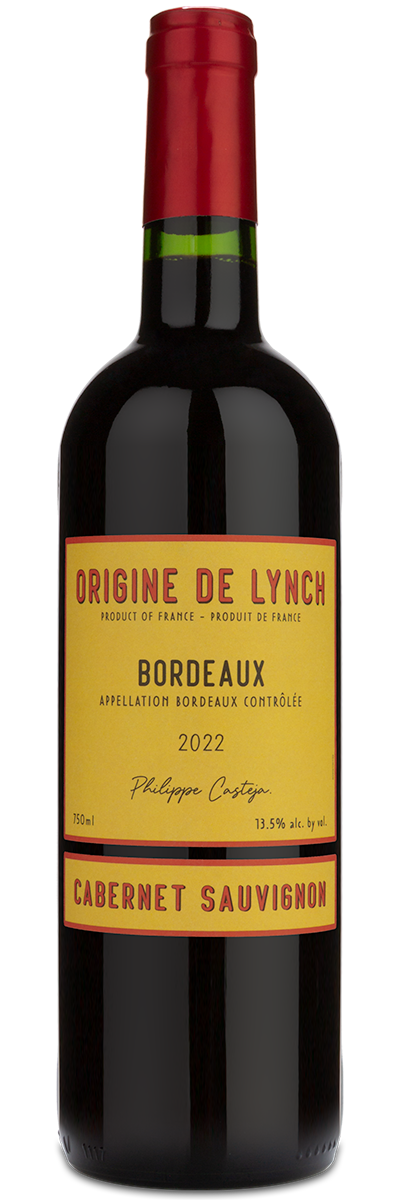 Origine De Lynch Bordeaux featuring the winery front label