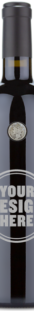 A 2023 Orin Swift Mercury Head Cabernet Sauvignon bottle with a plain label that says YOUR DESIGN HERE in a bold circle.