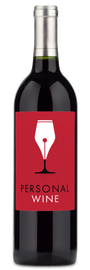 A 2021 Silver Oak Alexander Valley Cabernet Sauvignon bottle with a red Personal Wine label featuring a wine glass graphic.