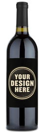 A bottle of Tafida Cabernet Sauvignon with a white label displaying “Your Design Here” in bold uppercase letters.