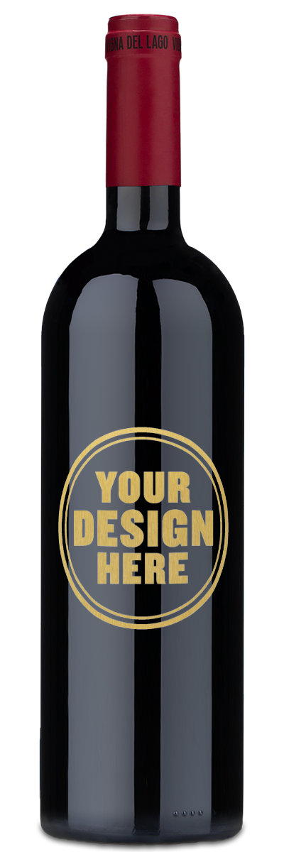 A bottle of Val Di Suga Brunello di Montalcino wine with a red cap and gold label details.