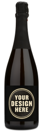 A bottle of Avaline Sparkling Wine showing a custom label.
