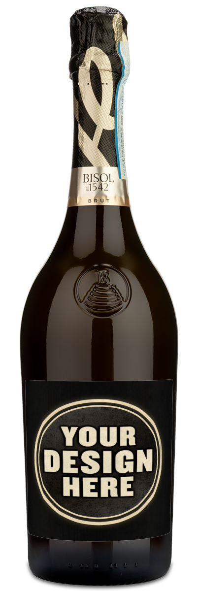 Bisol Jeio Brut Prosecco with Example of Customized Label