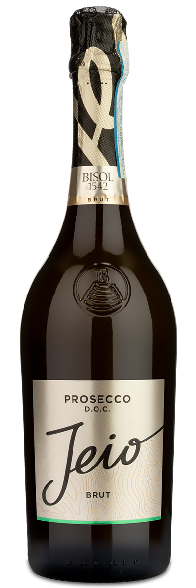 Bisol Jeio Brut Prosecco showing original winery front label