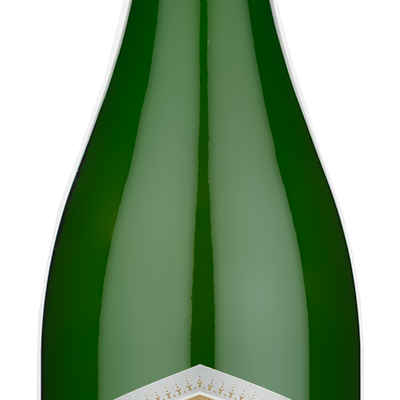 A green bottle of 2017 IronHorse Wedding Cuvee sparkling wine with gold foil and a gold-white label.