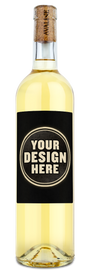 A bottle of Avaline Pinot Grigio showing a custom label.