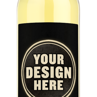 A bottle of Avaline Pinot Grigio showing a custom label.